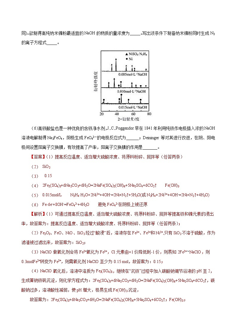 高考化学二轮复习突破题专题10无机工业流程（强化训练）（解析版）第3页