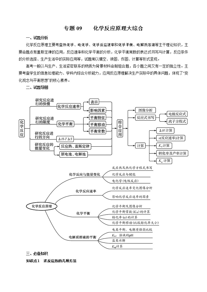 高考化学二轮复习突破题专题09化学反应原理大综合（知识过关）（2份打包，解析版+原卷版，可预览）01