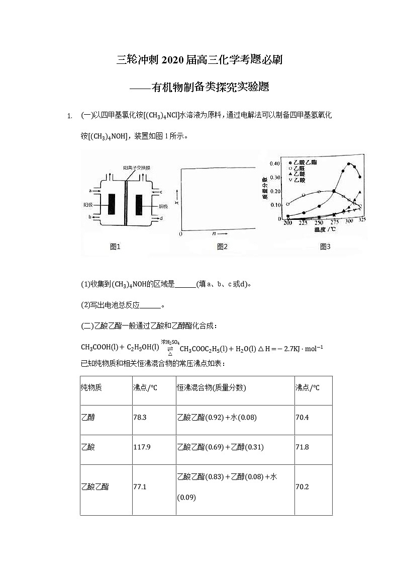 高考化学三轮冲刺考题必刷-有机物制备类探究实验题 (含解析)01