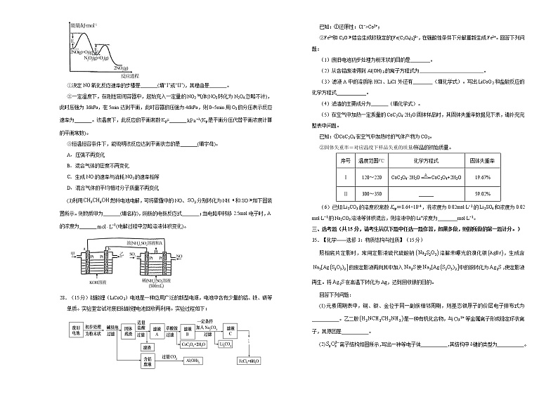 高考化学考前提分仿真卷 化学卷（七）(原卷版)第3页