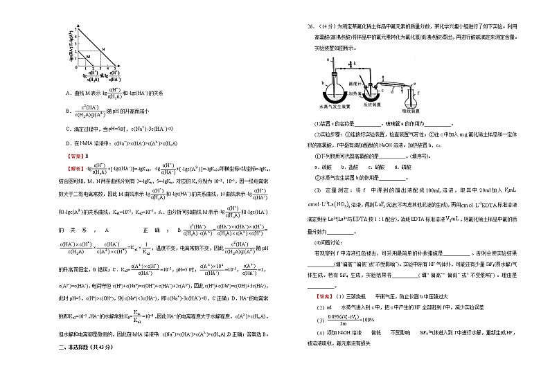 高考化学考前提分仿真卷 化学卷（四）(解析版)第3页
