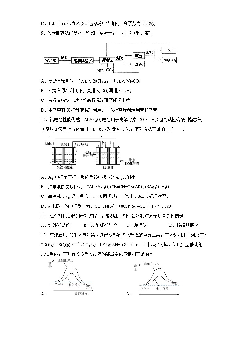 山东省东营市胜利第一中学2023届高三化学上学期期末模拟测试（A卷）试题（Word版附答案）03