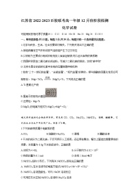 2023江苏省百校联考高一上学期12月份阶段检测化学无答案