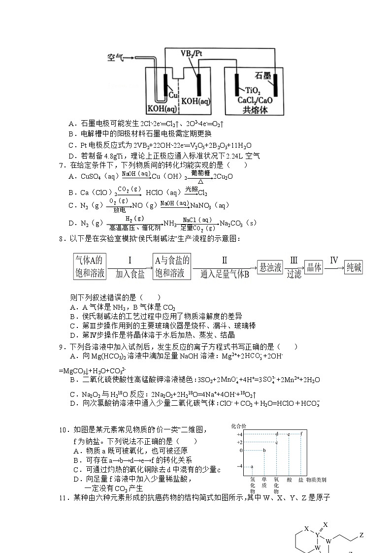安徽省六安第一中学2022-2023学年高三化学上学期第四次月考试题（Word版附解析）第2页