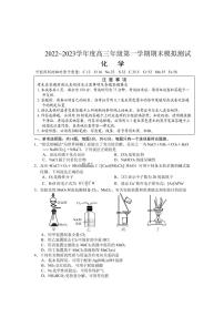 江苏省徐州市2022-2023学年高三化学上学期期末模拟测试试题（PDF版附答案）