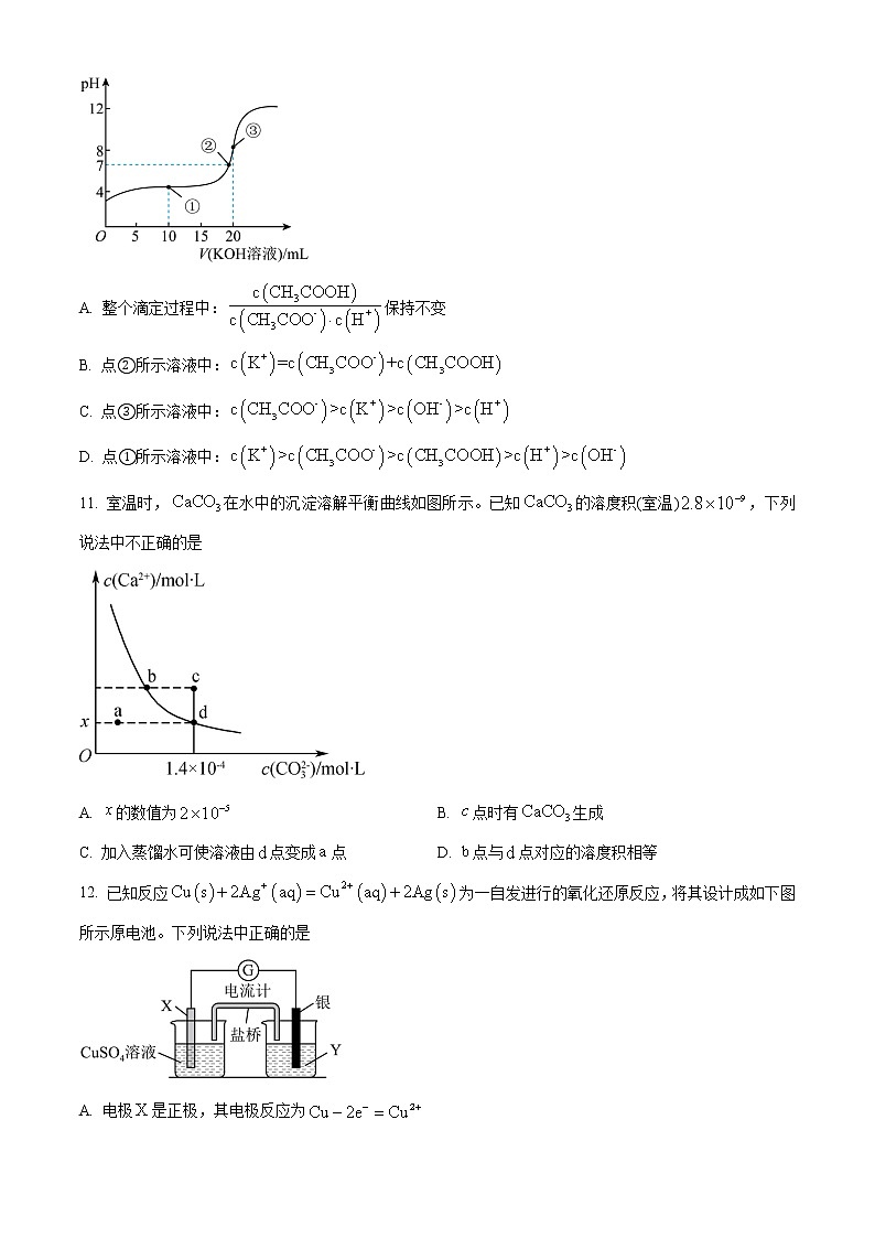 2023鞍山普通高中高二上学期第三次月考试题化学含解析03