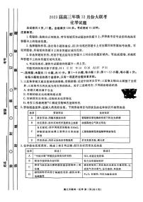 2023广东省高三上学期12月大联考试题化学PDF版含解析