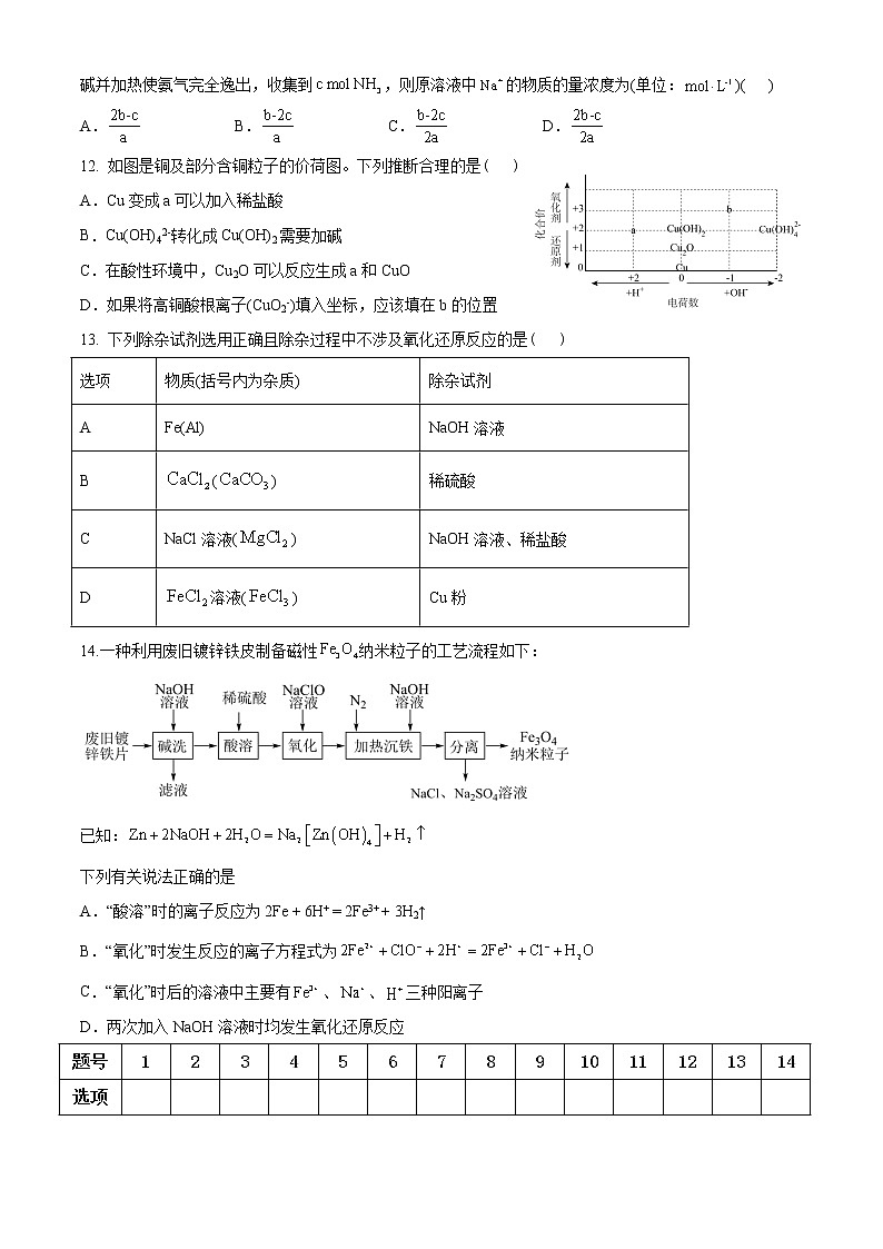 2023重庆市三峡名校联盟高一上学期秋季联考试题化学含答案03