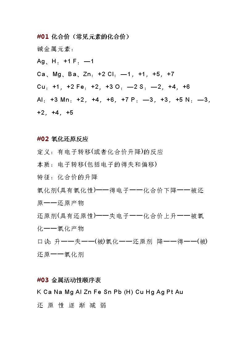 高中化学一轮复习-27个核心考点精华提炼第1页