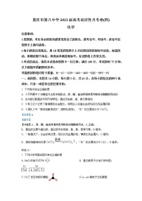 重庆市第八中学2022-2023学年高三化学上学期高考适应性月考卷（四）（Word版附解析）