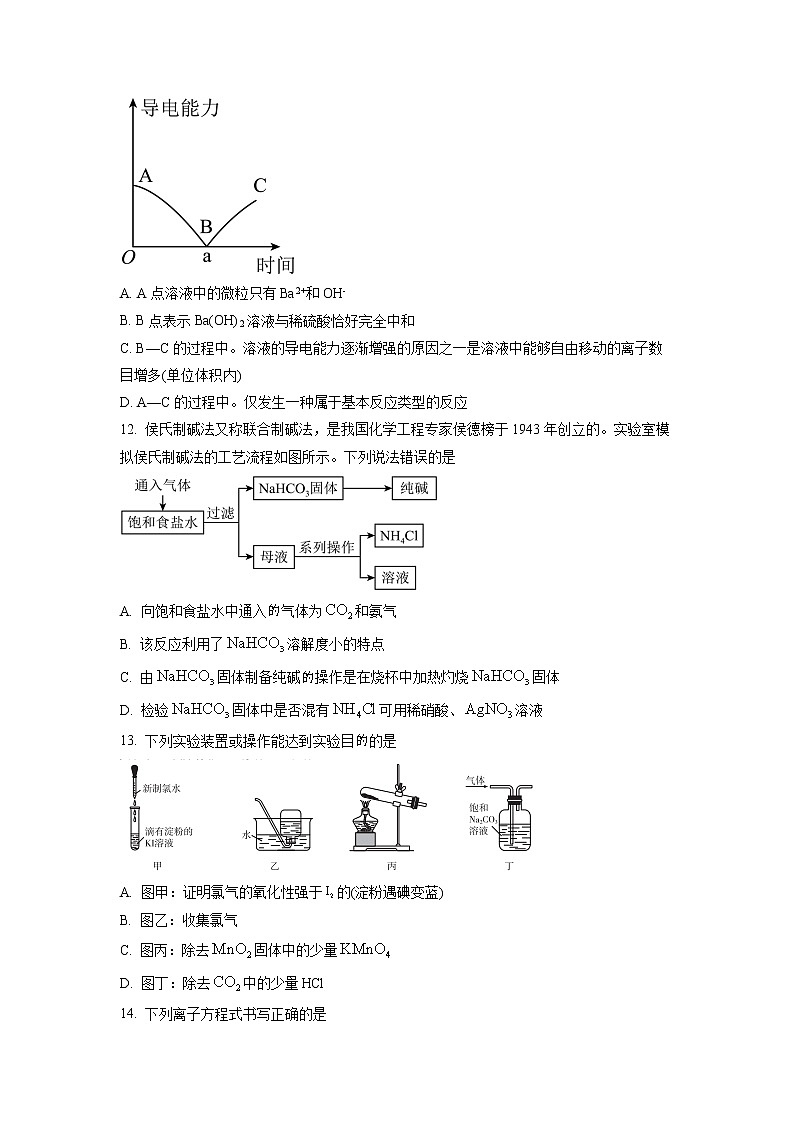 辽宁省葫芦岛市协作校2022-2023学年高一化学上学期第二次考试试题（Word版附答案）第3页