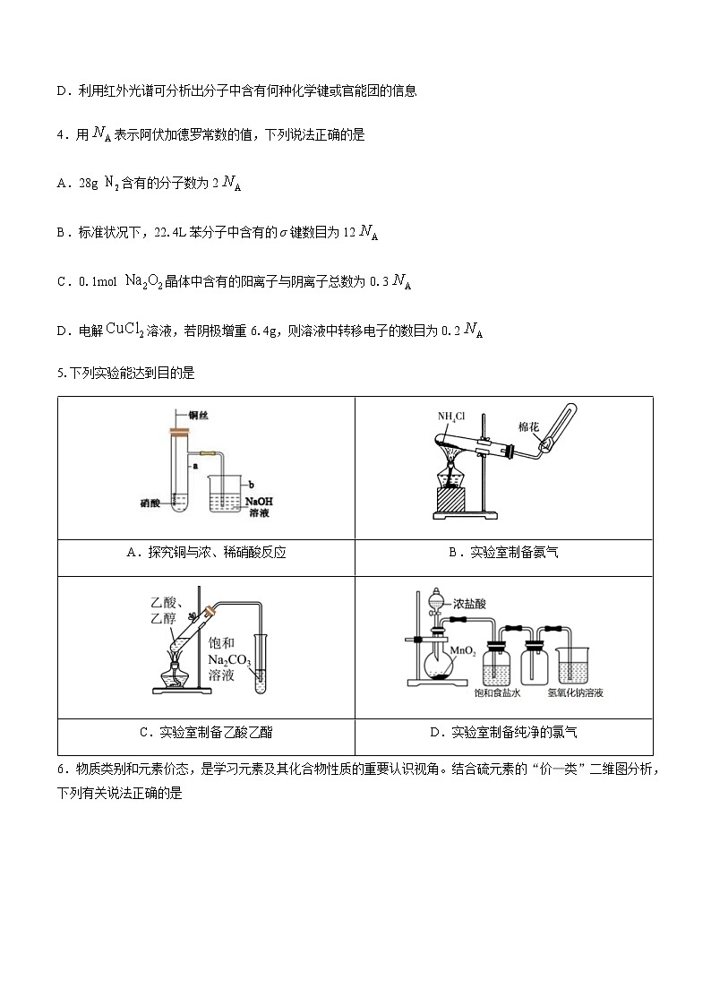 辽宁省大连市2022-2023学年高三上学期12月双基考试化学试题（Word版含答案）02