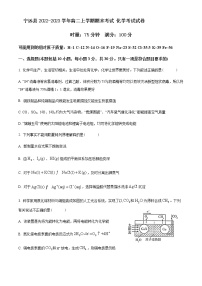 湖南省永州市宁远县2022-2023学年高二上学期期末考试化学试卷（Word版含答案）