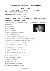 广东省广州市天省实验学校2022-2023学年高二上学期期末化学试题