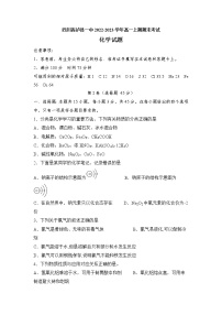 四川省泸县第一中学2022-2023学年高一化学上学期期末考试试题（Word版附答案）