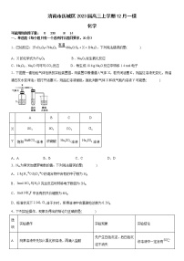 山东省济南市历城区2023届高三上学期12月一模化学试题（Word版含答案）