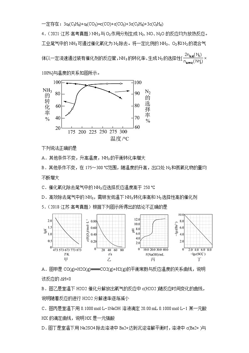 五年2018-2022高考化学真题按知识点分类汇编33-化学平衡图像分析（含解析）第3页