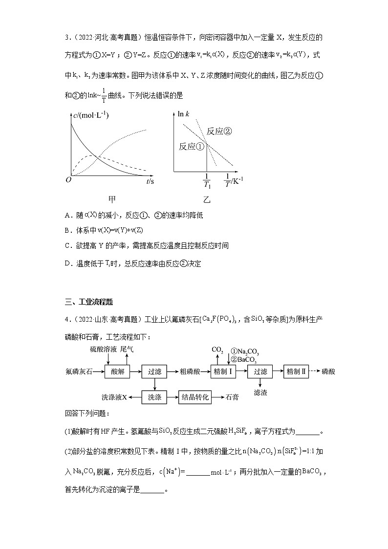 五年2018-2022高考化学真题按知识点分类汇编34-化学反应条件的控制（含解析）第2页