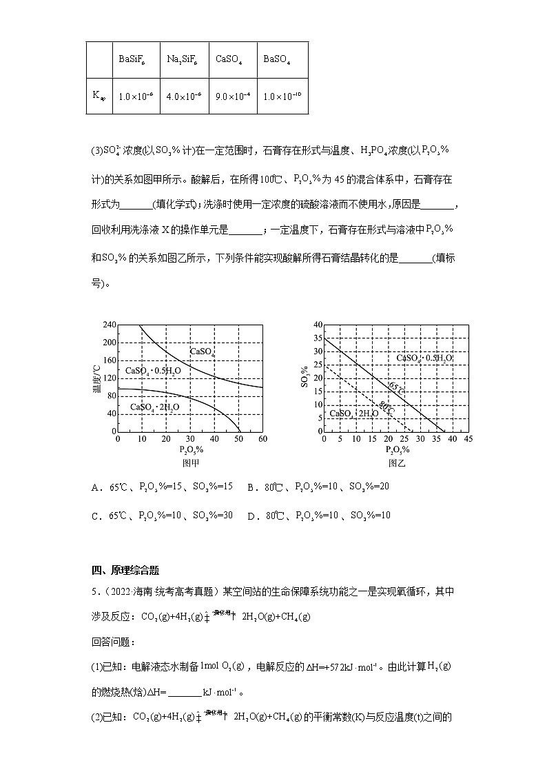 五年2018-2022高考化学真题按知识点分类汇编34-化学反应条件的控制（含解析）第3页
