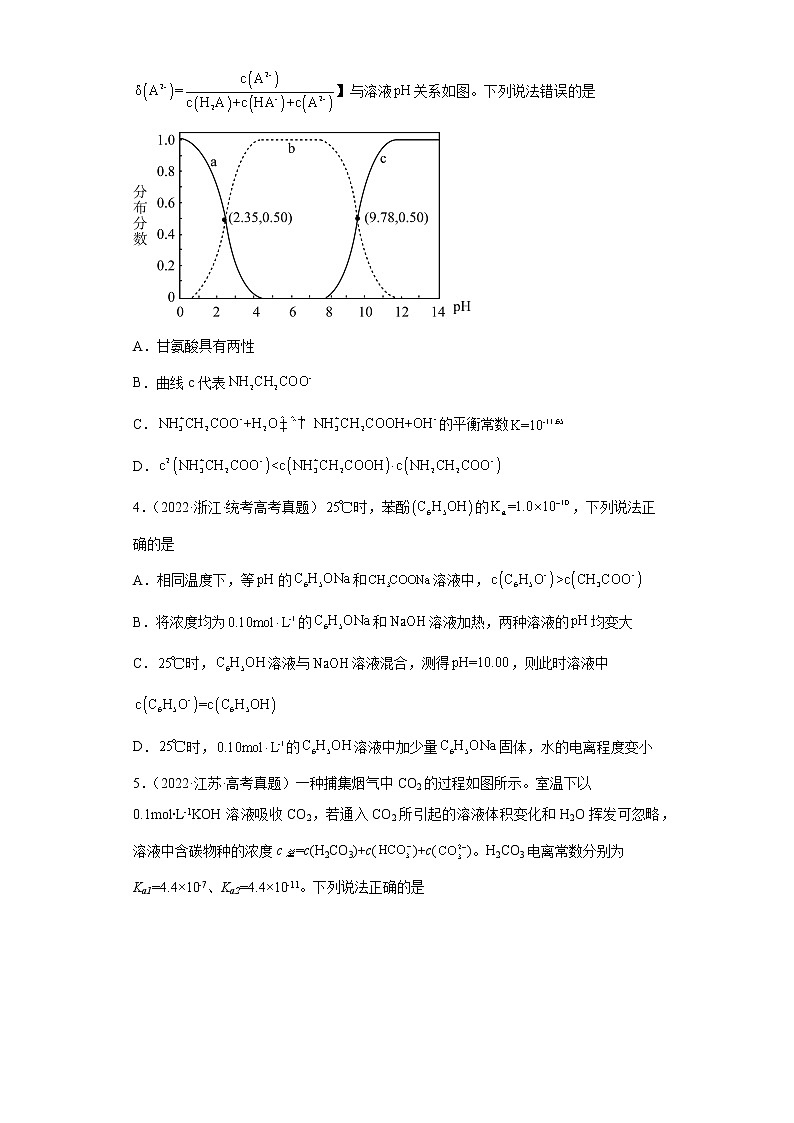 五年2018-2022高考化学真题按知识点分类汇编40-盐溶液中离子浓度大小的比较（含解析）第2页