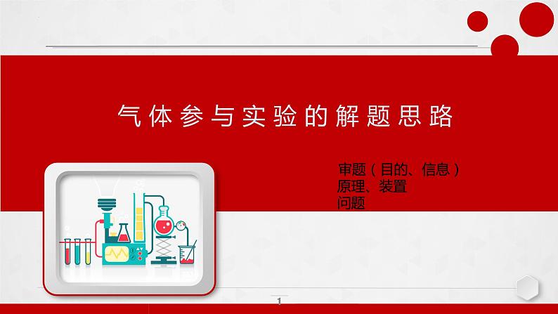 2023届高三化学高考备考复习气体参与实验的解题思路课件第1页