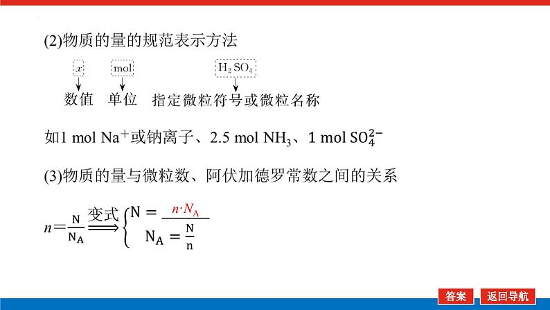 2023届新教材高考化学一轮复习物质的量及相关概念课件第5页