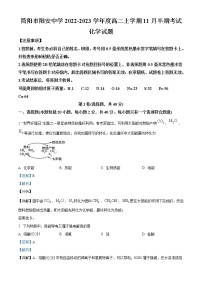 2022-2023学年四川省成都市简阳市阳安中学高二上学期期中考试化学试题（解析版）