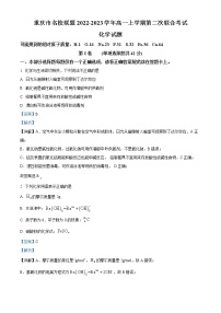 2022-2023学年重庆市名校联盟高一上学期第二次联合考试化学试题（解析版）