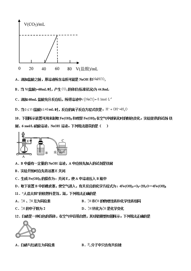 2022-2023学年河南省洛阳市宜阳县第一高级中学高一上学期清北园第五次能力达标测试化学试题第3页