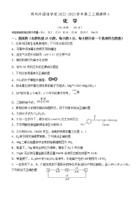 2023郑州外国语学校高三上学期调研考试（四）化学试卷含答案