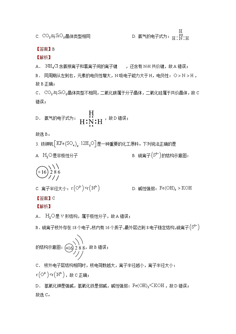 化学-2022-2023学年高三下学期开学摸底考试卷A（江苏专用）（解析版）第2页