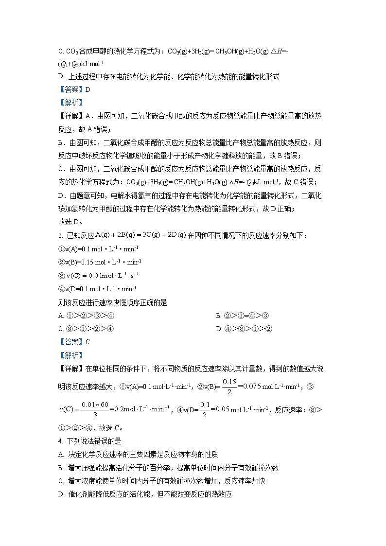 四川省凉山州冕宁中学2022-2023学年高二化学上学期12月月考试题（Word版附解析）02