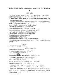 湖北省云学新高考联盟2022-2023学年高二化学上学期期末联考试题（Word版附答案）