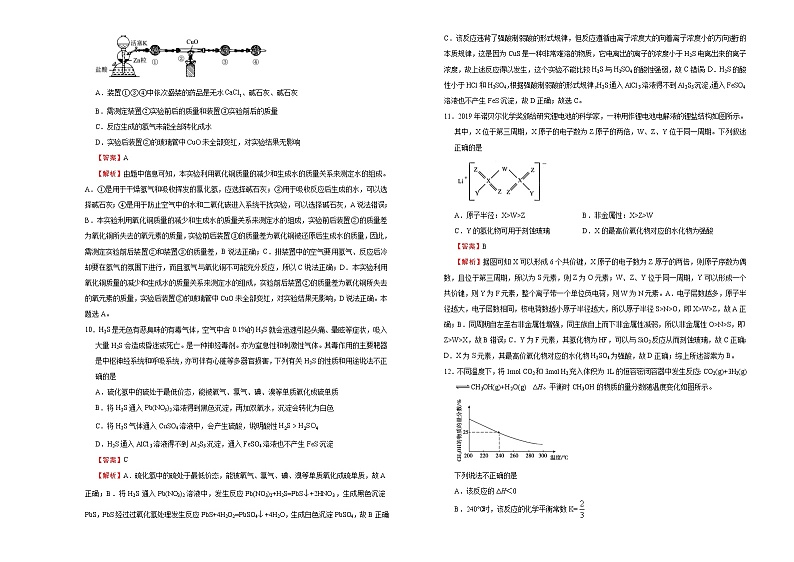 高中化学  2021届高考考前冲刺卷 化学（十五） 教师版第3页