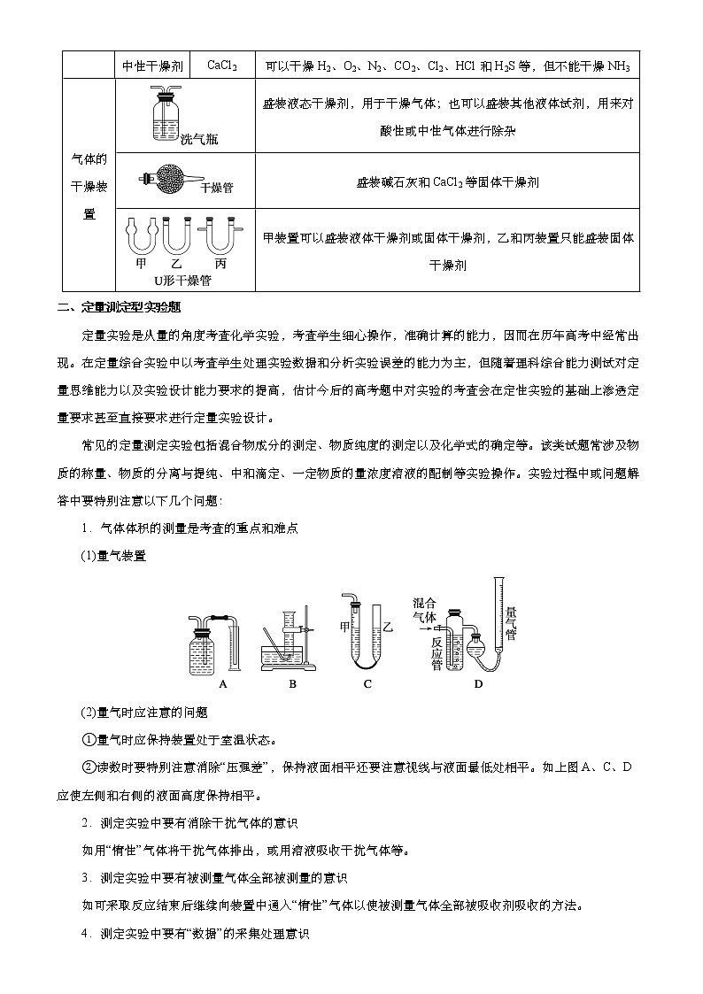 高中化学 2021届高考二轮精品专题十一 化学实验基础与综合实验探究 教师版03