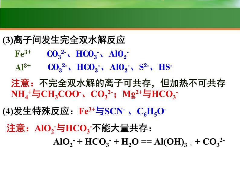 高中化学5 离子共存 离子的检验和推断-课件 2021届高三高考化学一轮复习05