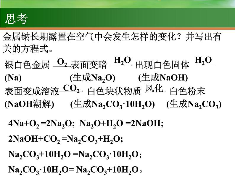 高中化学7 钠及其化合物-课件 2021届高三高考化学一轮复习08