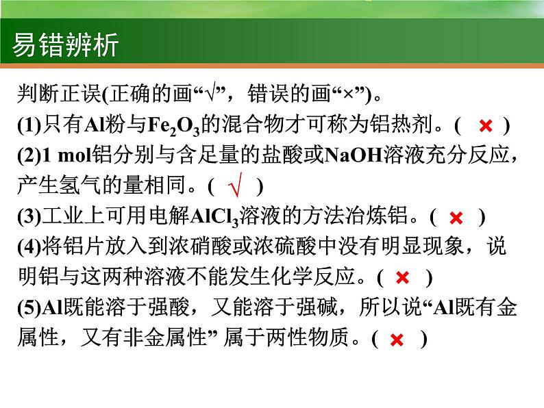 高中化学8 铝、镁及其化合物-课件 2021届高三高考化学一轮复习08