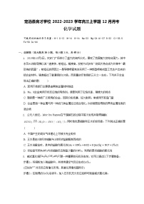 2022-2023学年安徽省滁州市定远县育才学校高三上学期12月月考化学试题（word版）