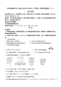 2022-2023学年天津市耀华中学高三上学期1月阶段性测试（三）化学试题（word版）