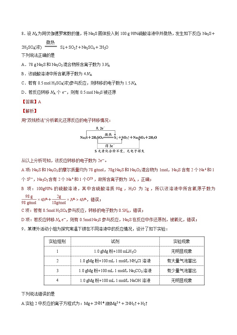 高中化学全真模拟卷02（解析版）第2页