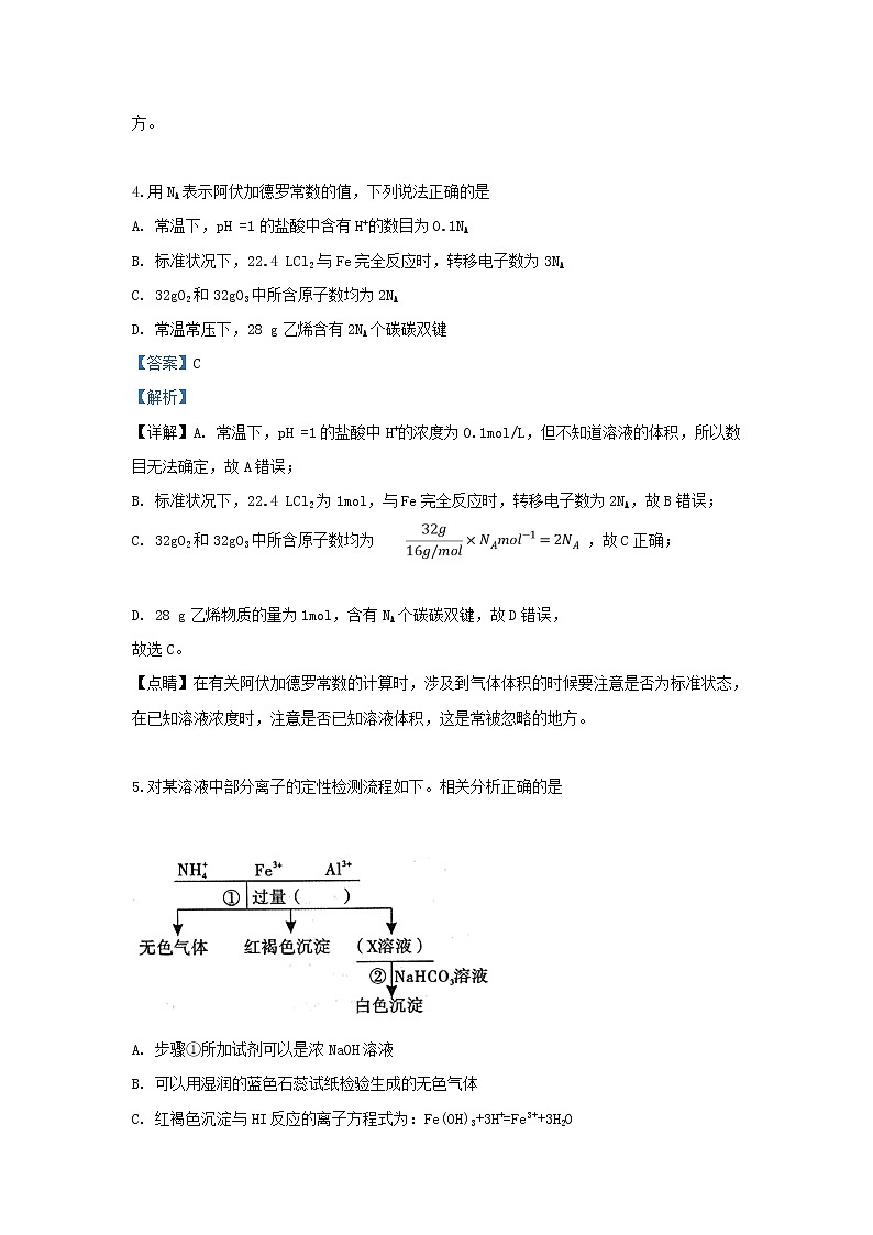 高中化学陕西省咸阳市2019届高三化学模拟检测试卷（三）（含解析）03