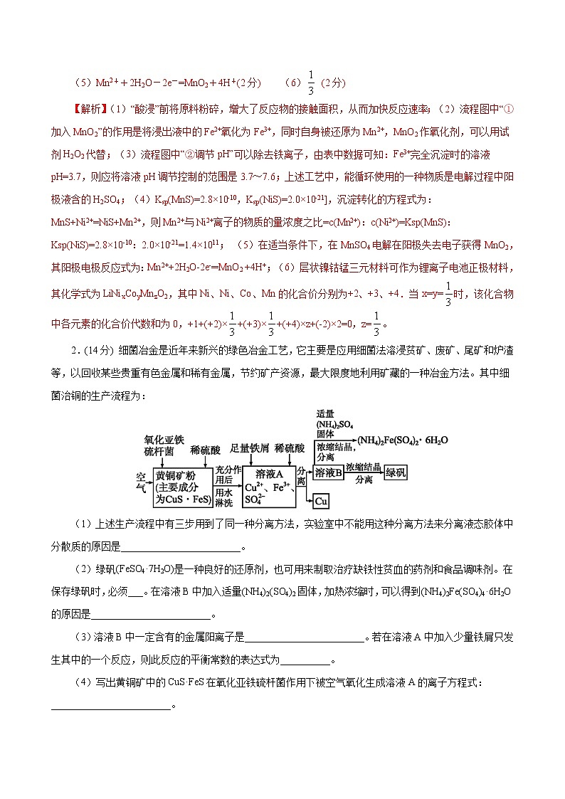 高中化学专题11 工业流程（解析版）第2页