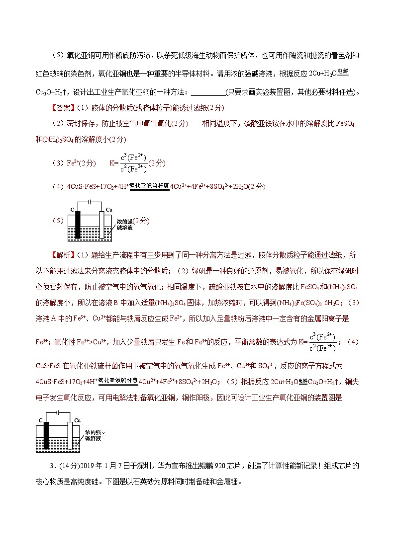 高中化学专题11 工业流程（解析版）第3页