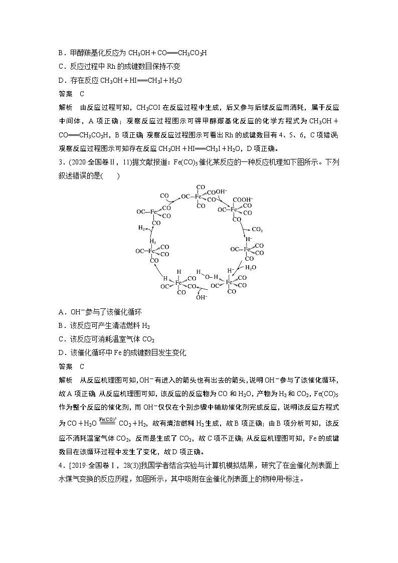 2023版高考化学步步高大二轮复习讲义第一部分 专题15　题型专攻5　化学反应历程图像分析【解析版】02