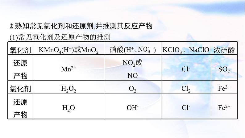 2023届高考化学二轮复习专题三氧化还原反应离子反应课件06