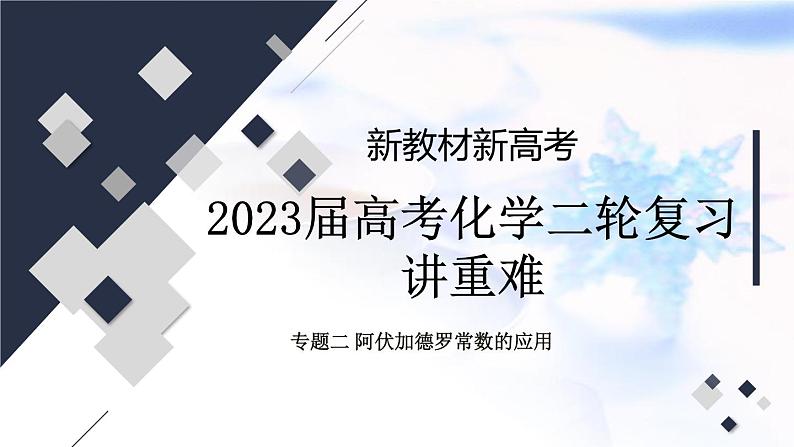 2023届高考化学二轮复习阿伏加德罗常数的应用课件第1页