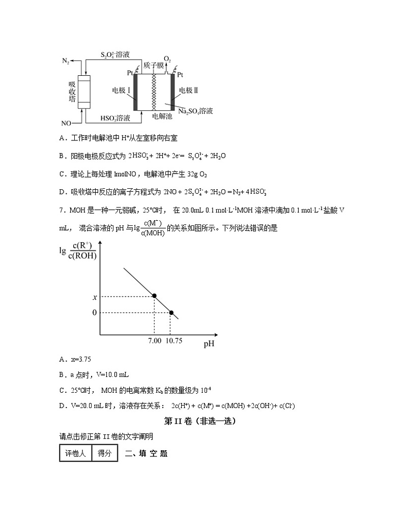 2022-2023学年安徽省马鞍山市高考化学【理综】冲刺模拟试题（一模二模）含解析03