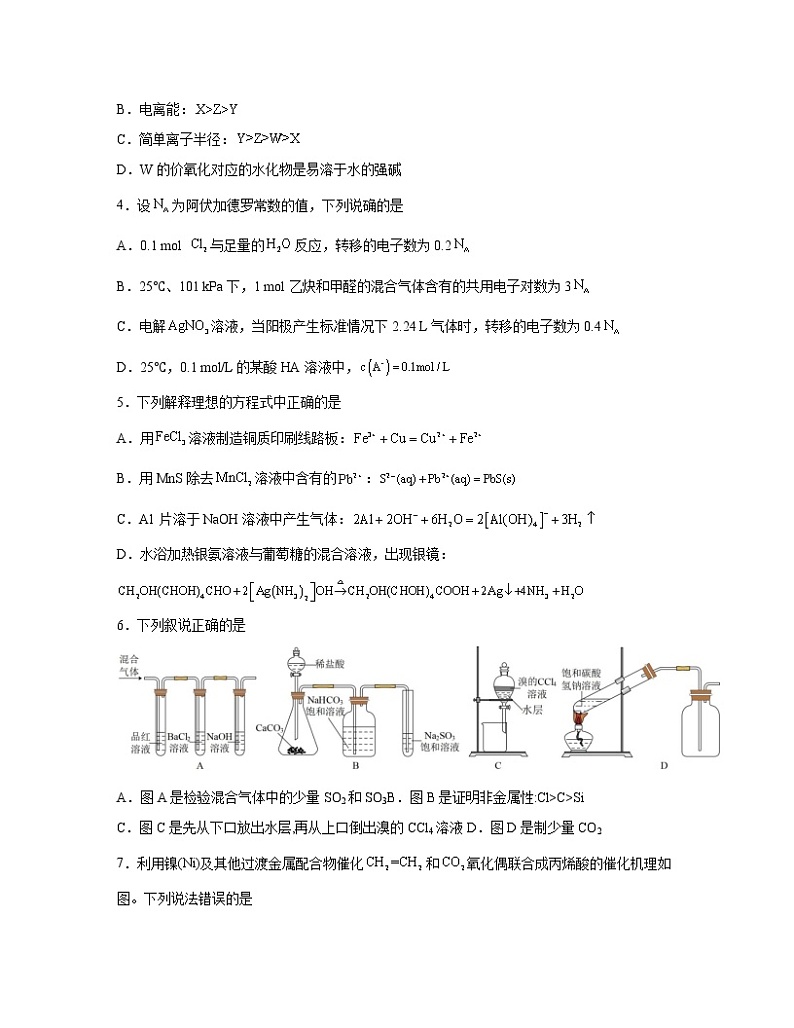 【高考化学】湖南省邵阳市2022-2023学年专项突破仿真模拟试卷（一模二模）含解析第2页