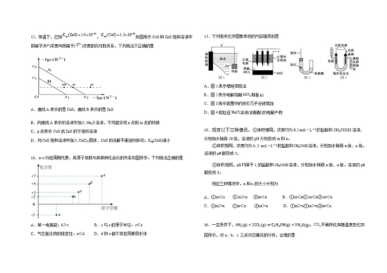 吉林省松原市长岭三中2022—2023学年度高二期末考试化学试卷（word版含答案）03